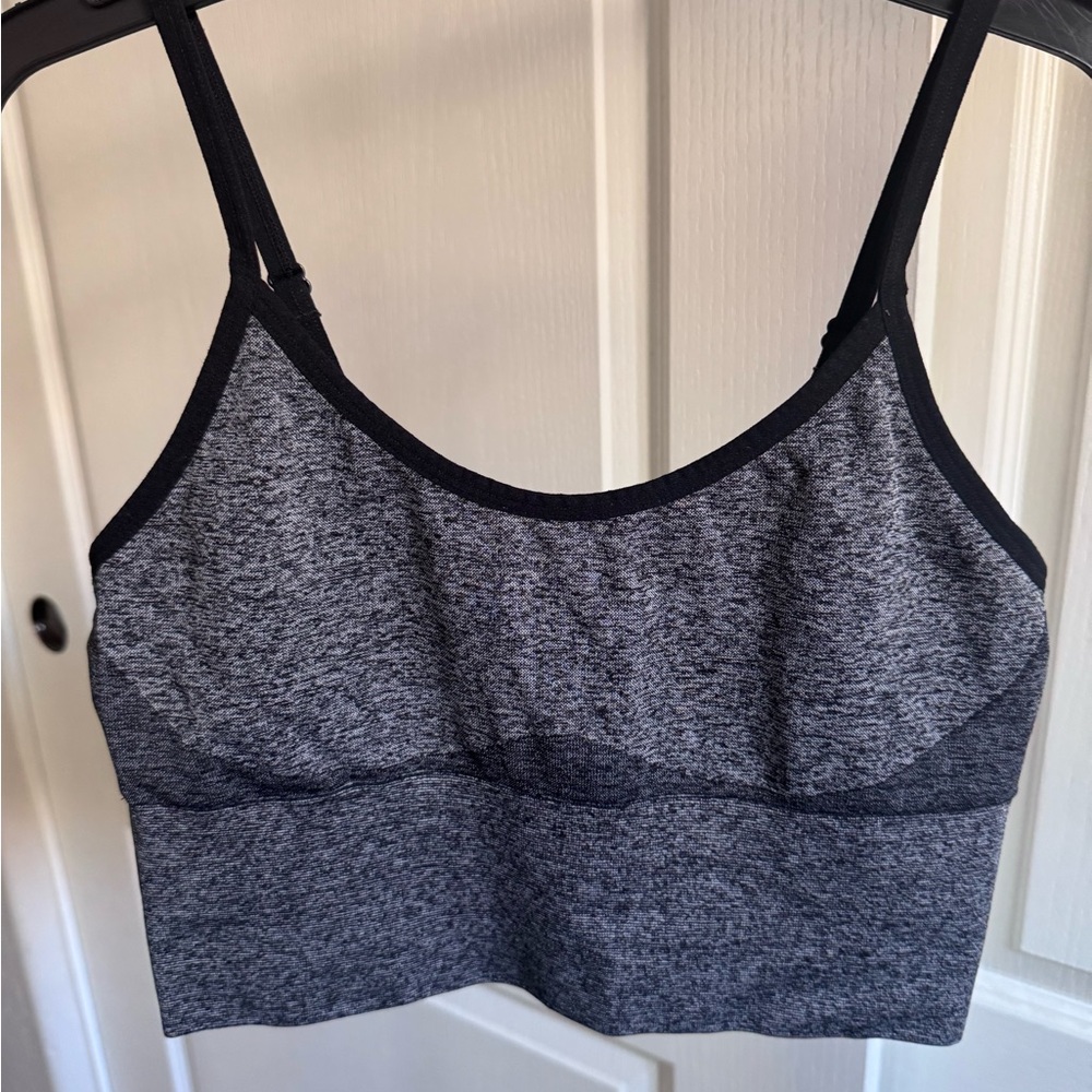 PINK Victoria's Secret Black and Gray Sports Bra